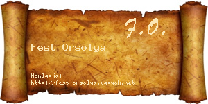 Fest Orsolya névjegykártya